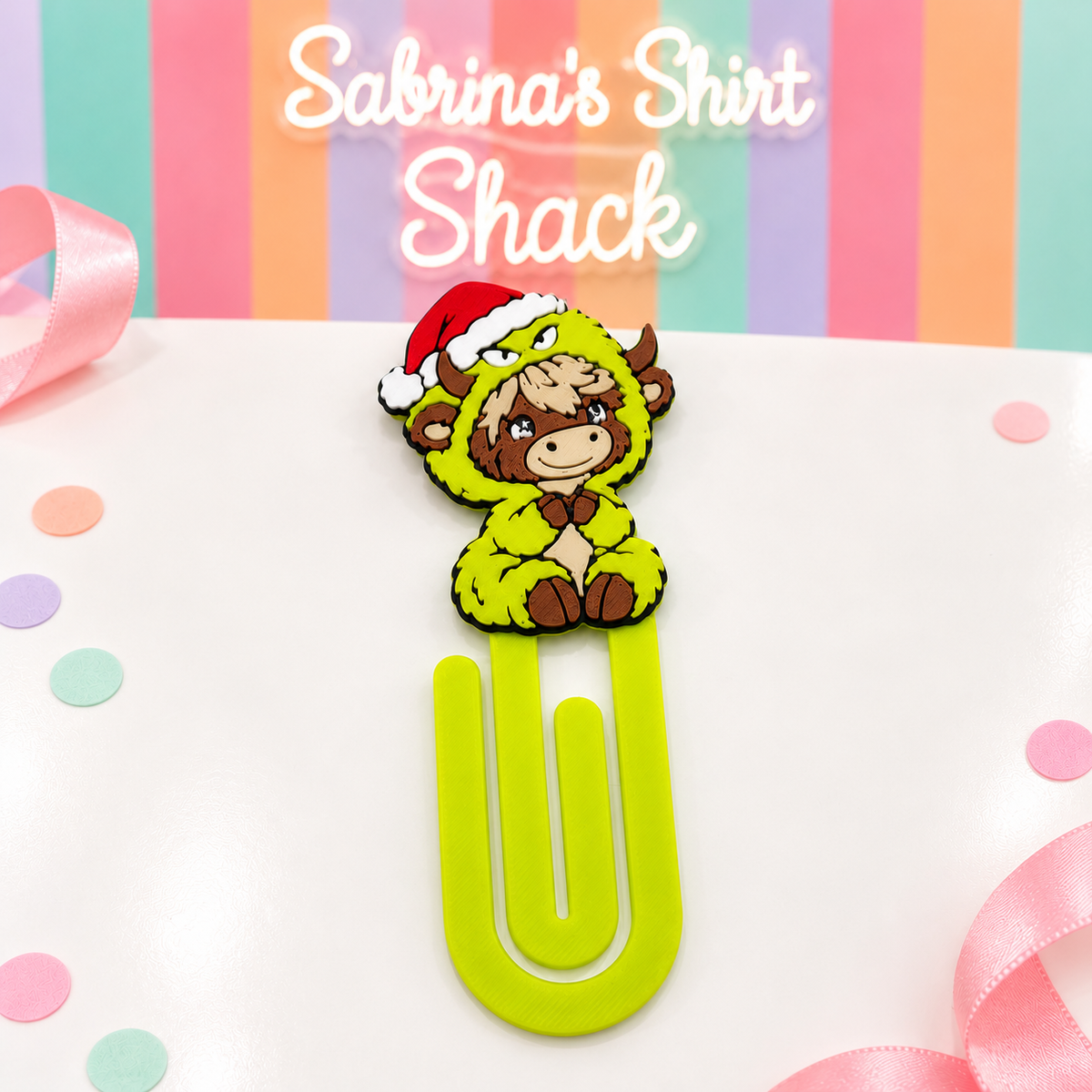 Highland cow Gman bookmark/paper clip