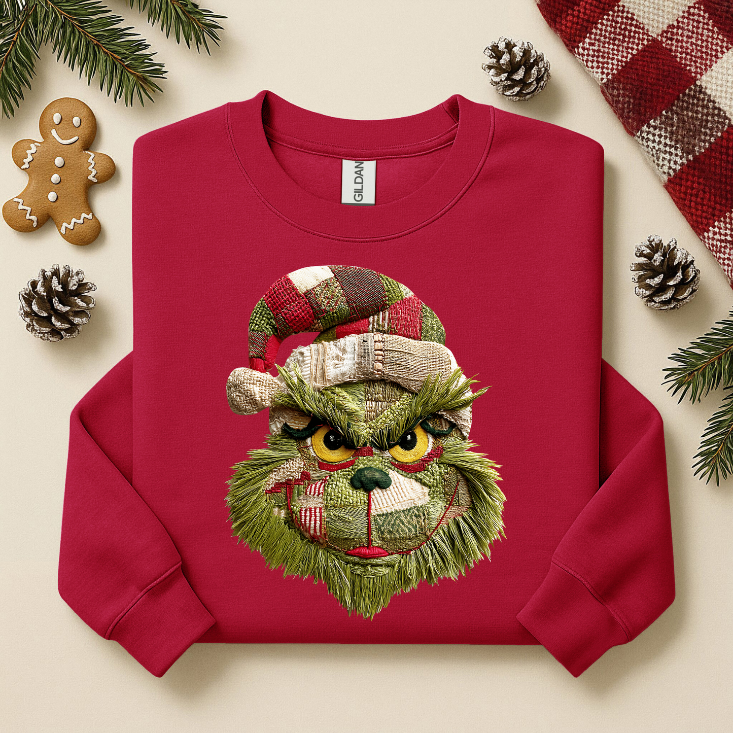 2001 - Patchwork Grinch Face