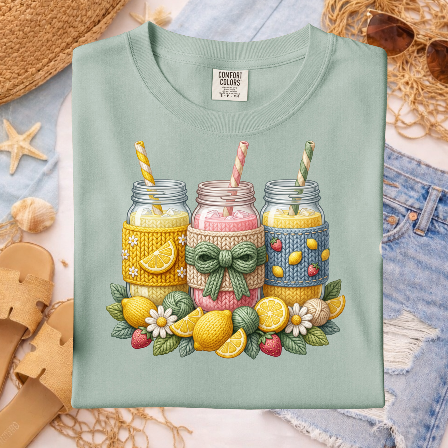 3517 - Lemonade Summer Drinks - Faux Yarn