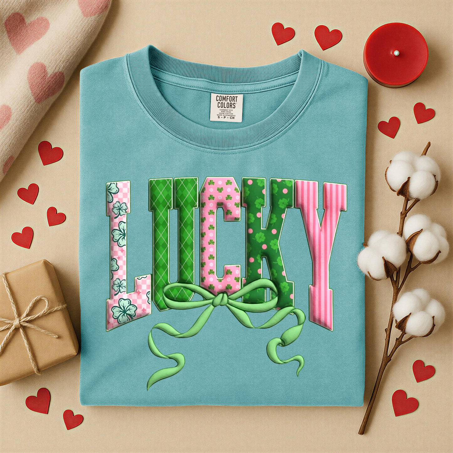 3171 - Lucky Pink & Green