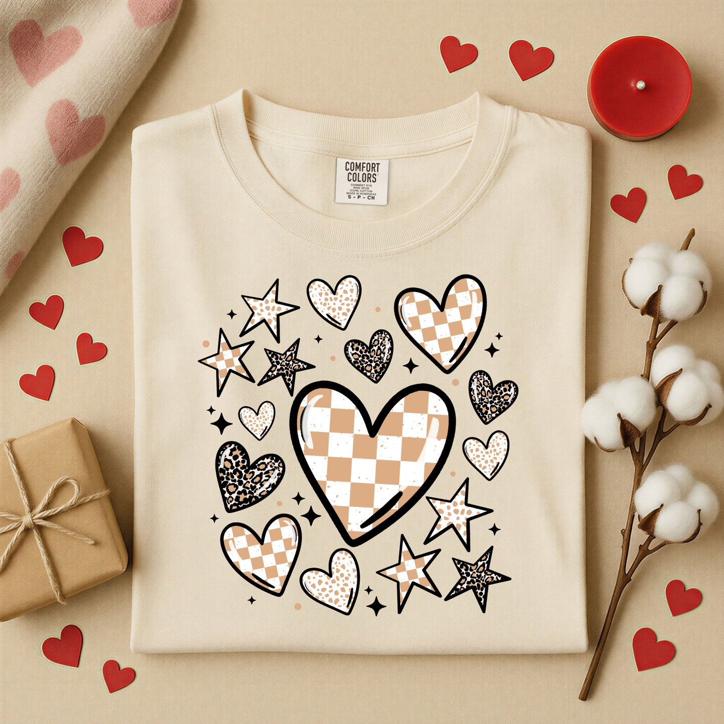 3173 - Heart Checkered Collage