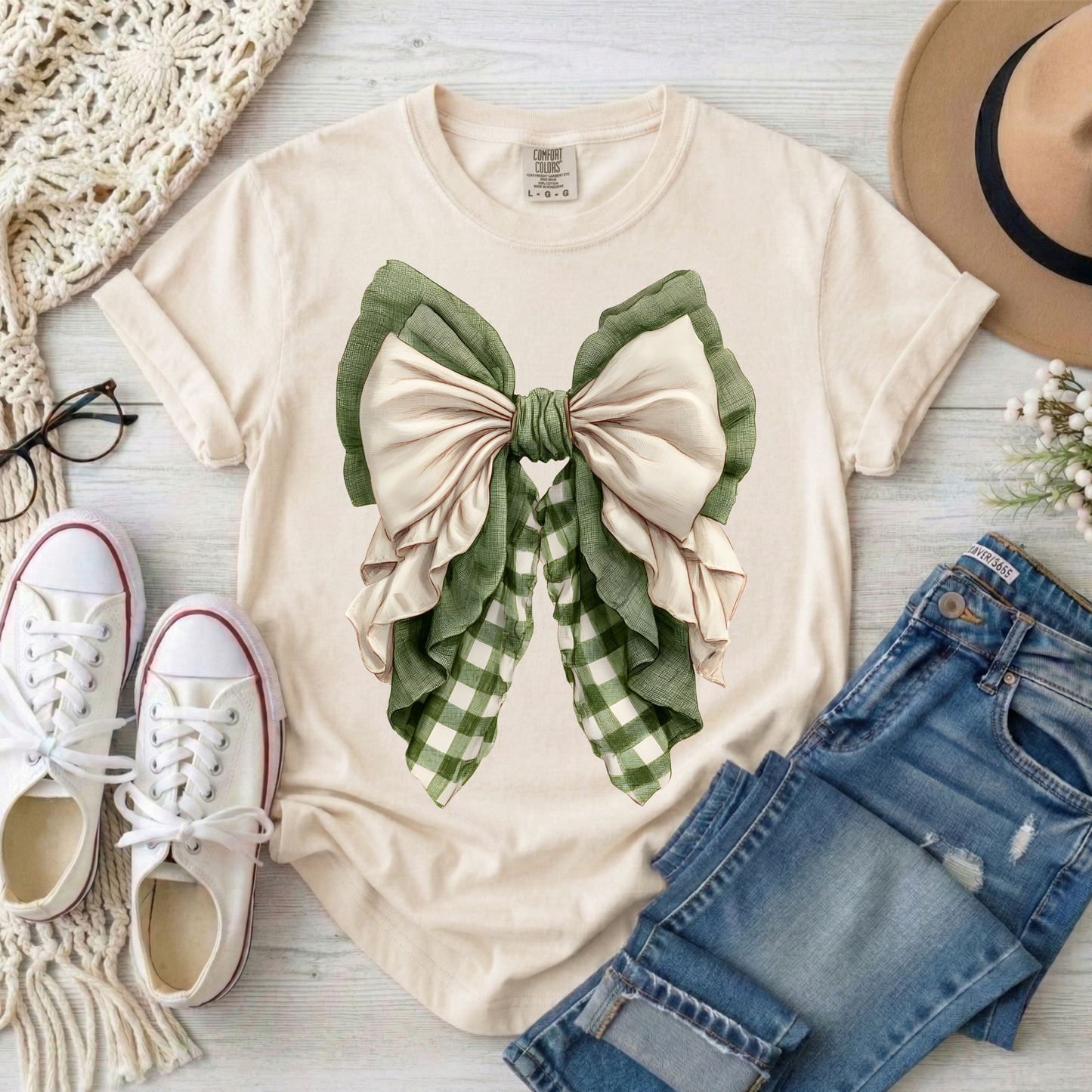 3829 - Sage Coquette Bow