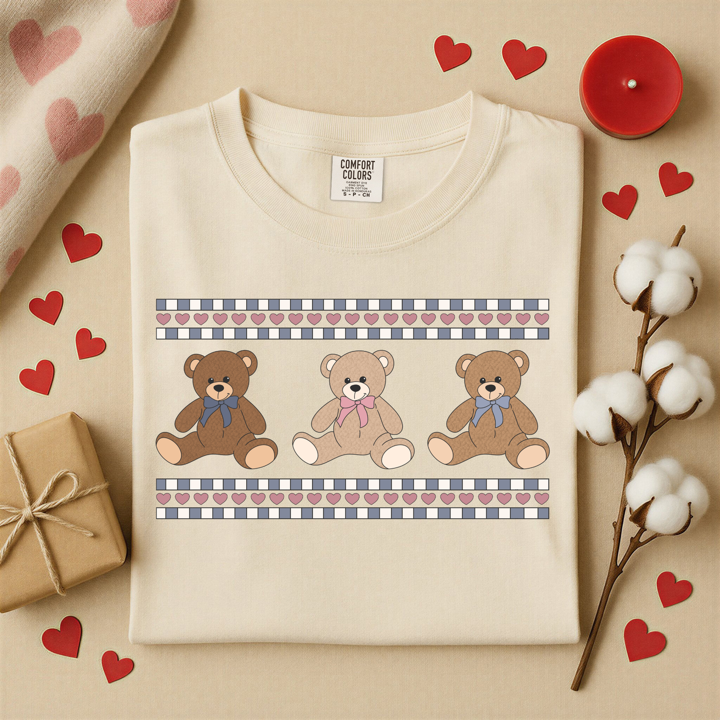 3177 - 90's Vintage Triple Teddy