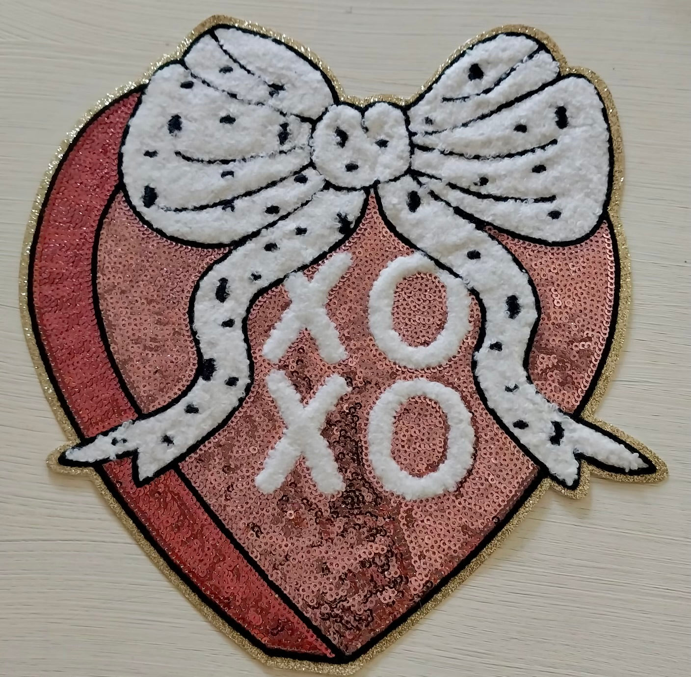 XOXO Sequin Heart Patch