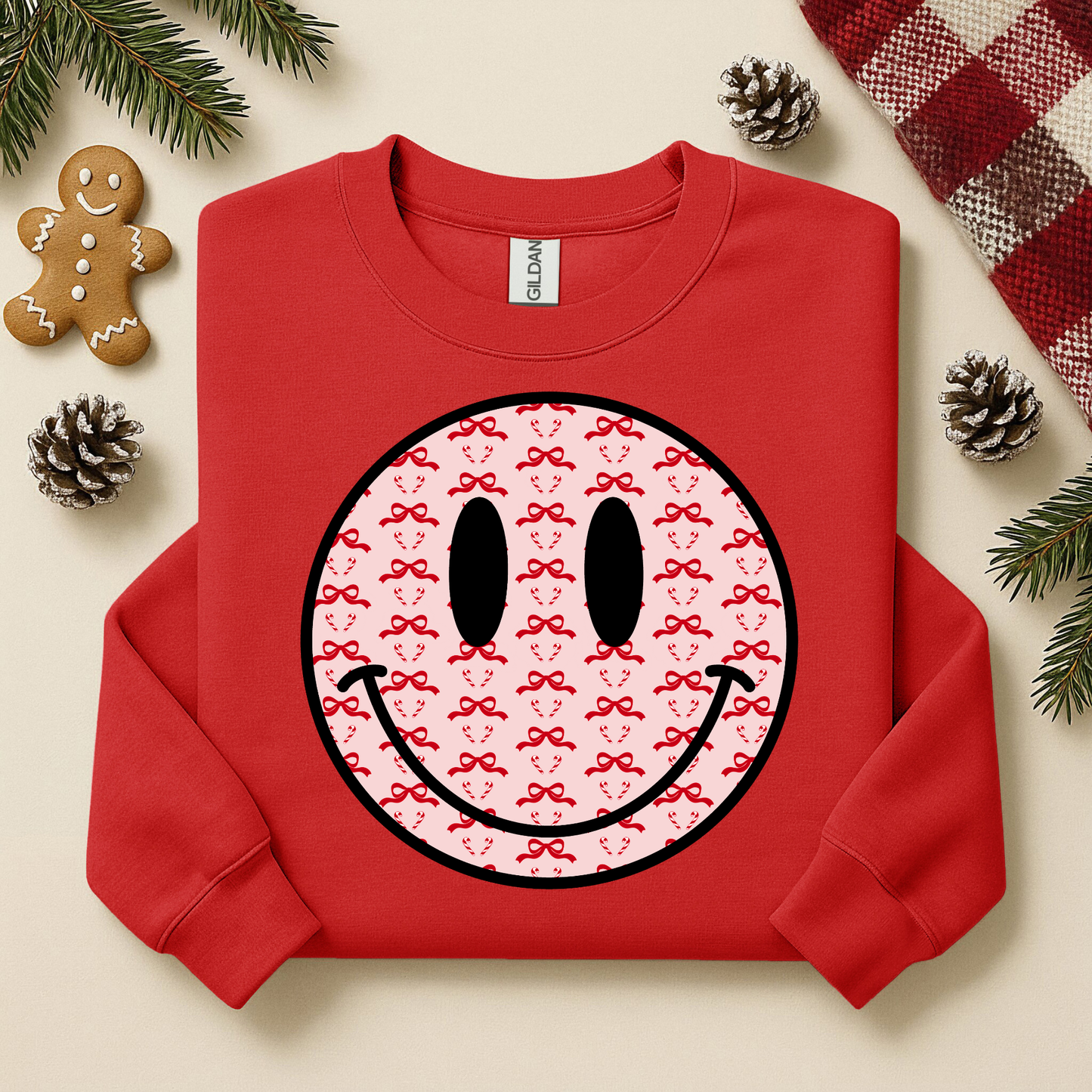 3040 - Candy Cane Smiley - Cat's Creation