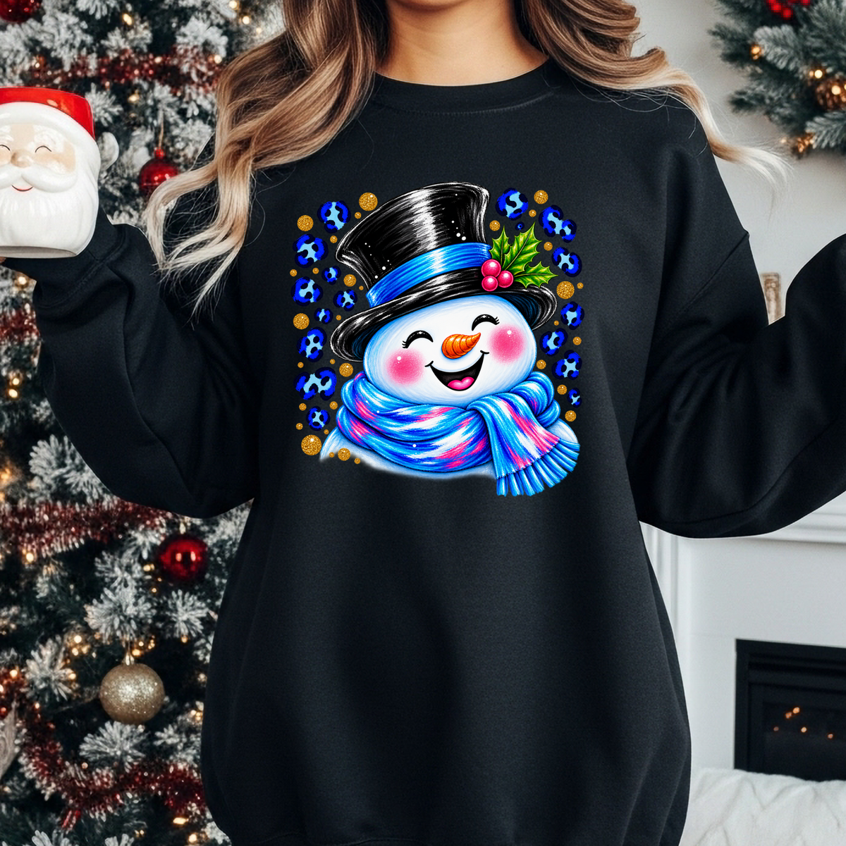 4240 - happy cheetah blue snowman 