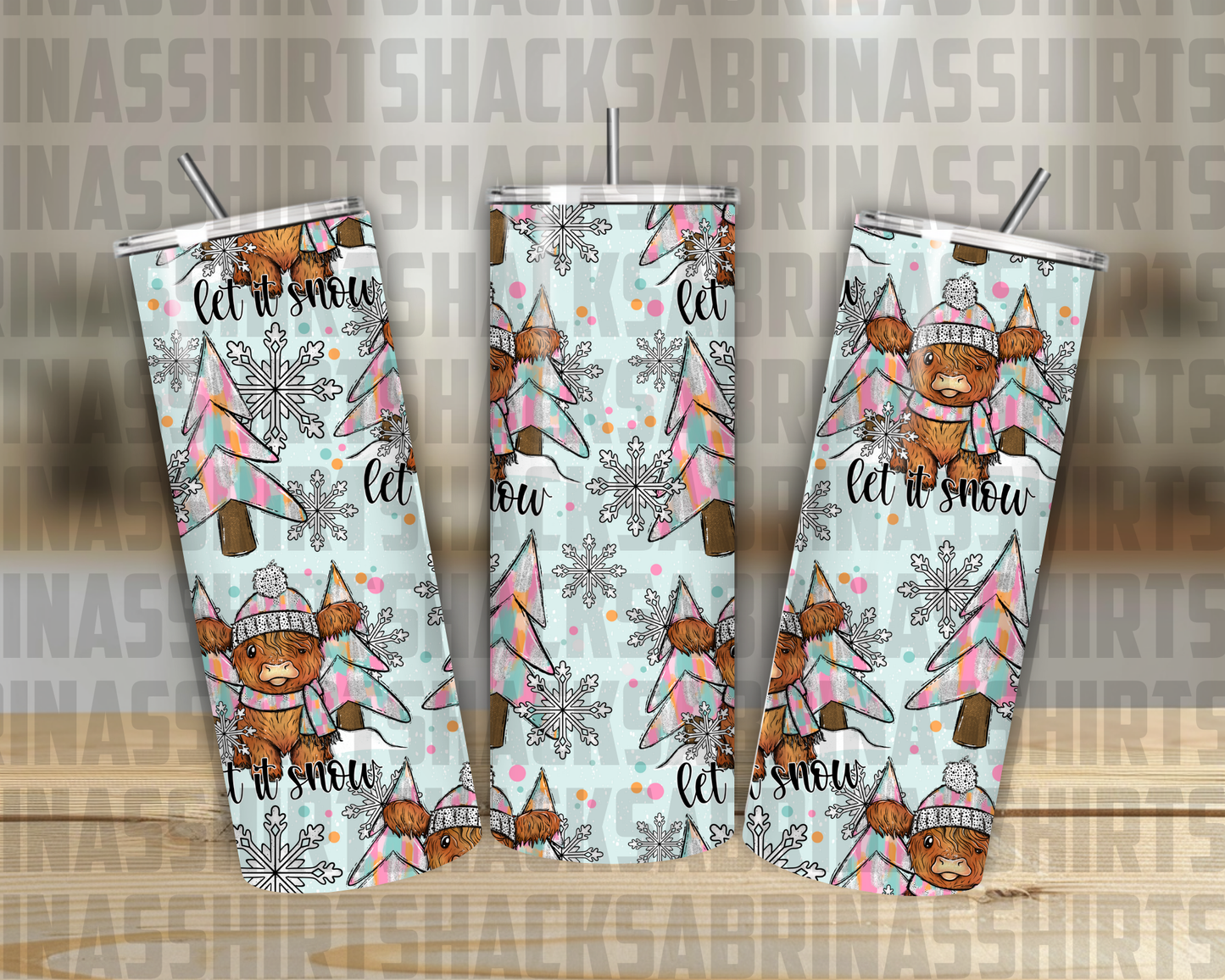 Hyland Cow - Let it Snow 20oz Tumbler