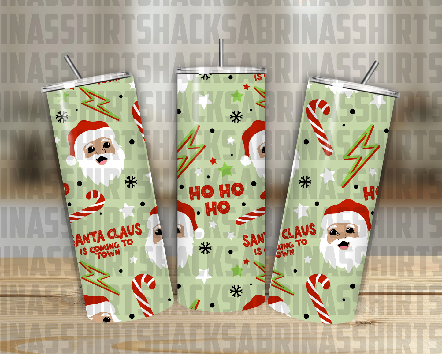 Green Santa 20oz Tumbler