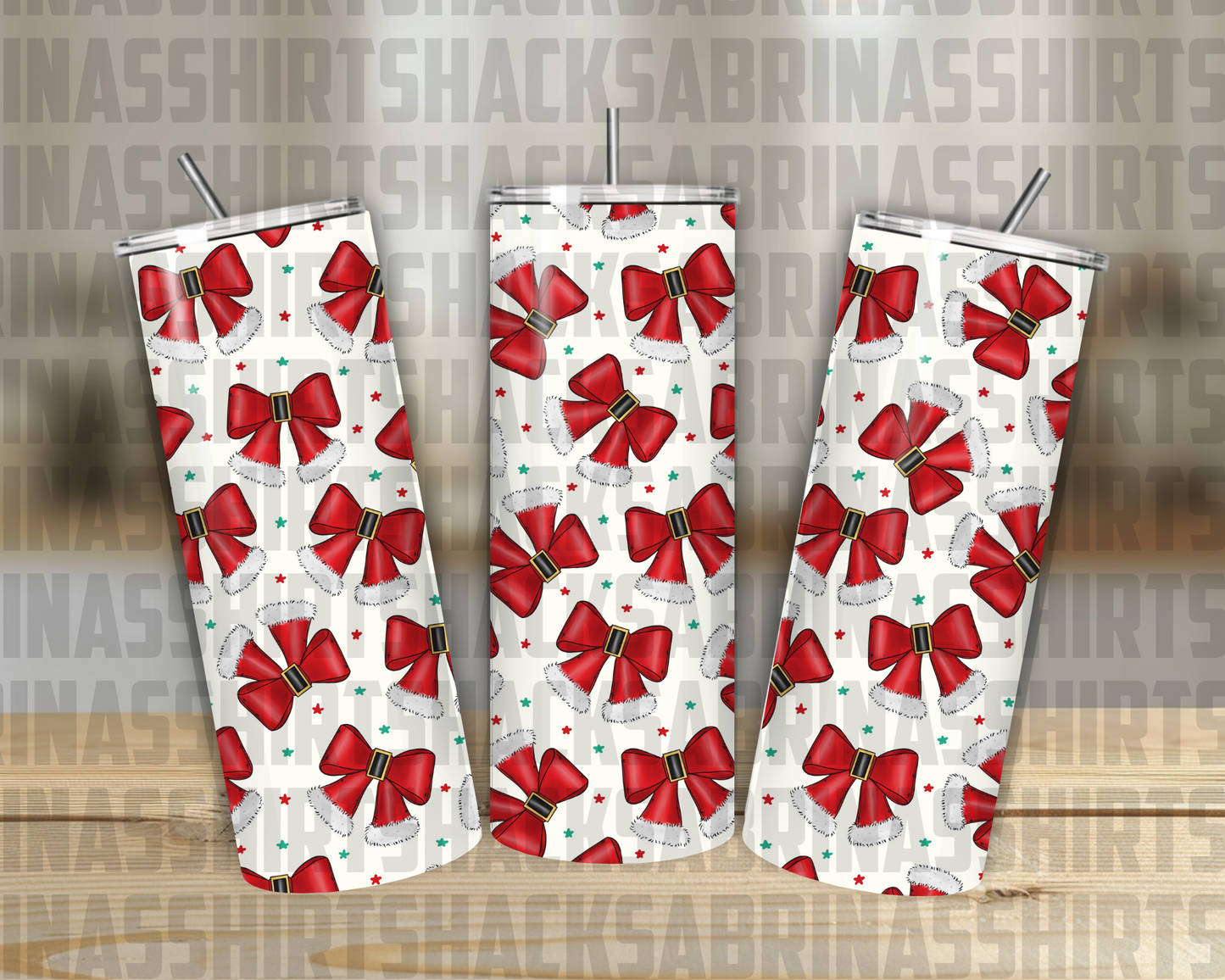 Santa Bows 20oz Tumbler