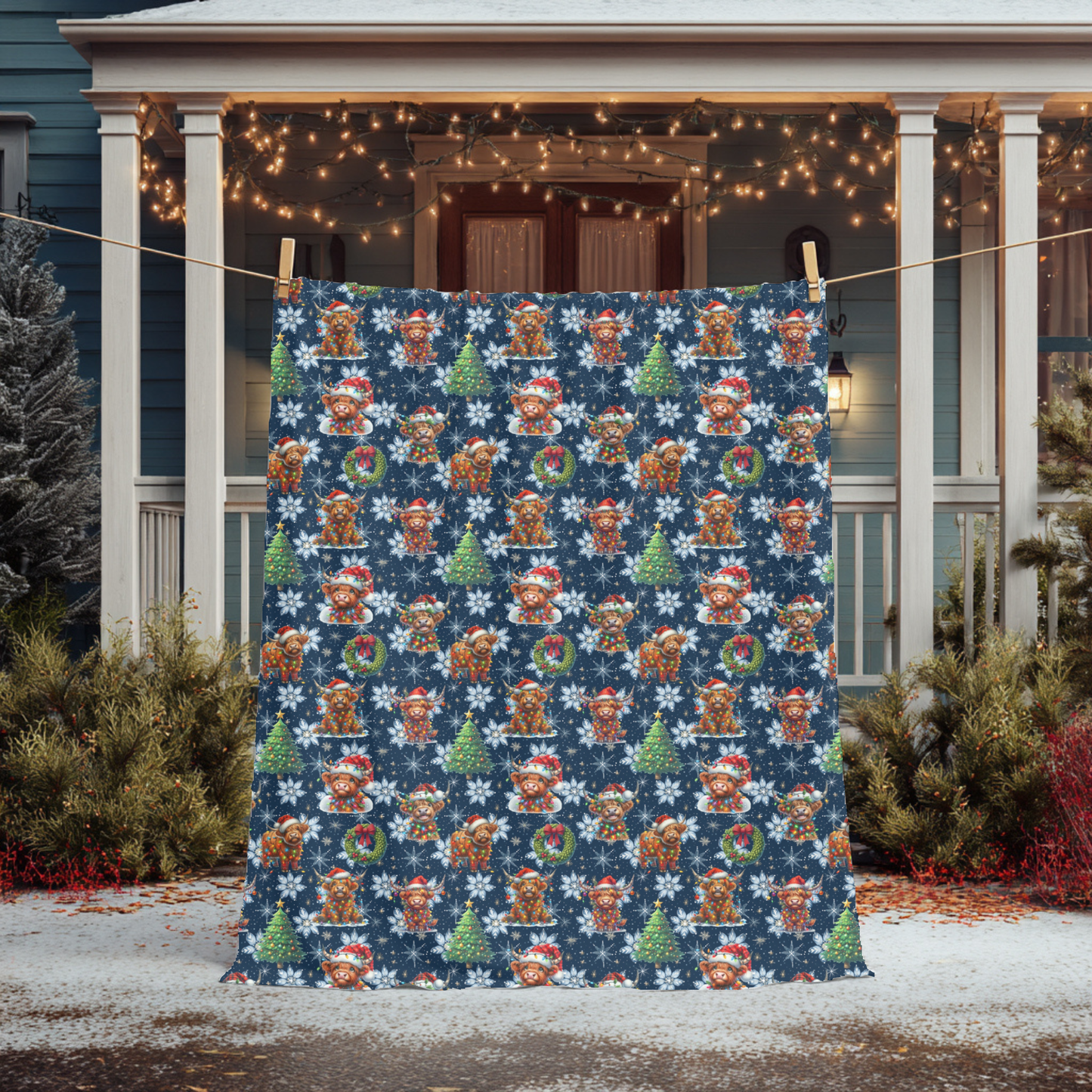 Christmas highland Cow