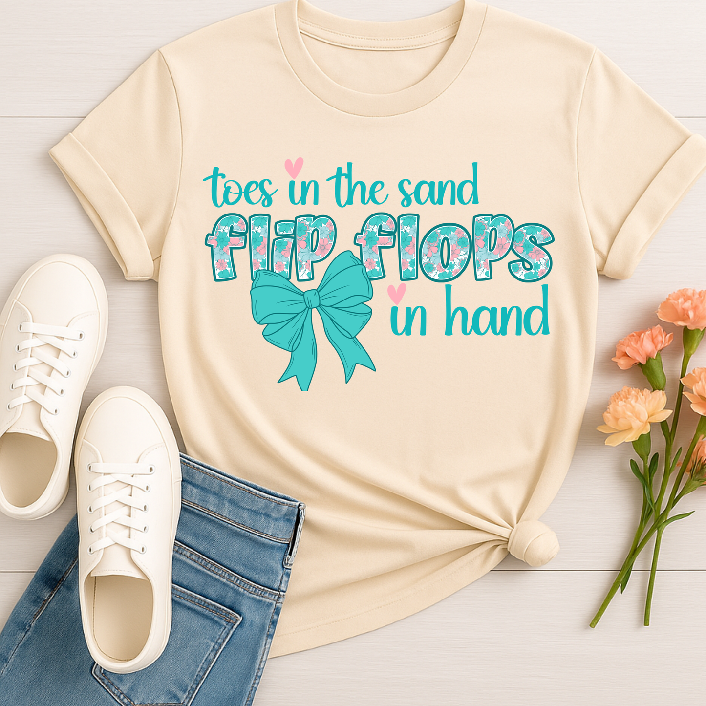 3539 - Toes in Sand Flip Flops in Hand