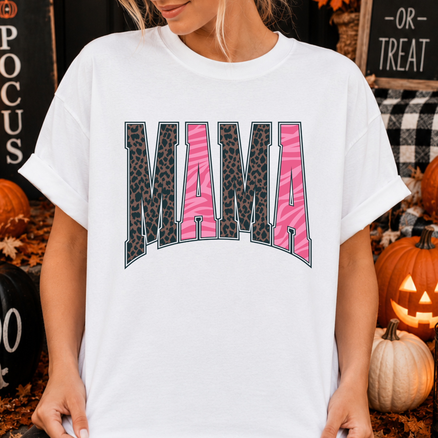 4075 - Mama - cheetah/zebra font