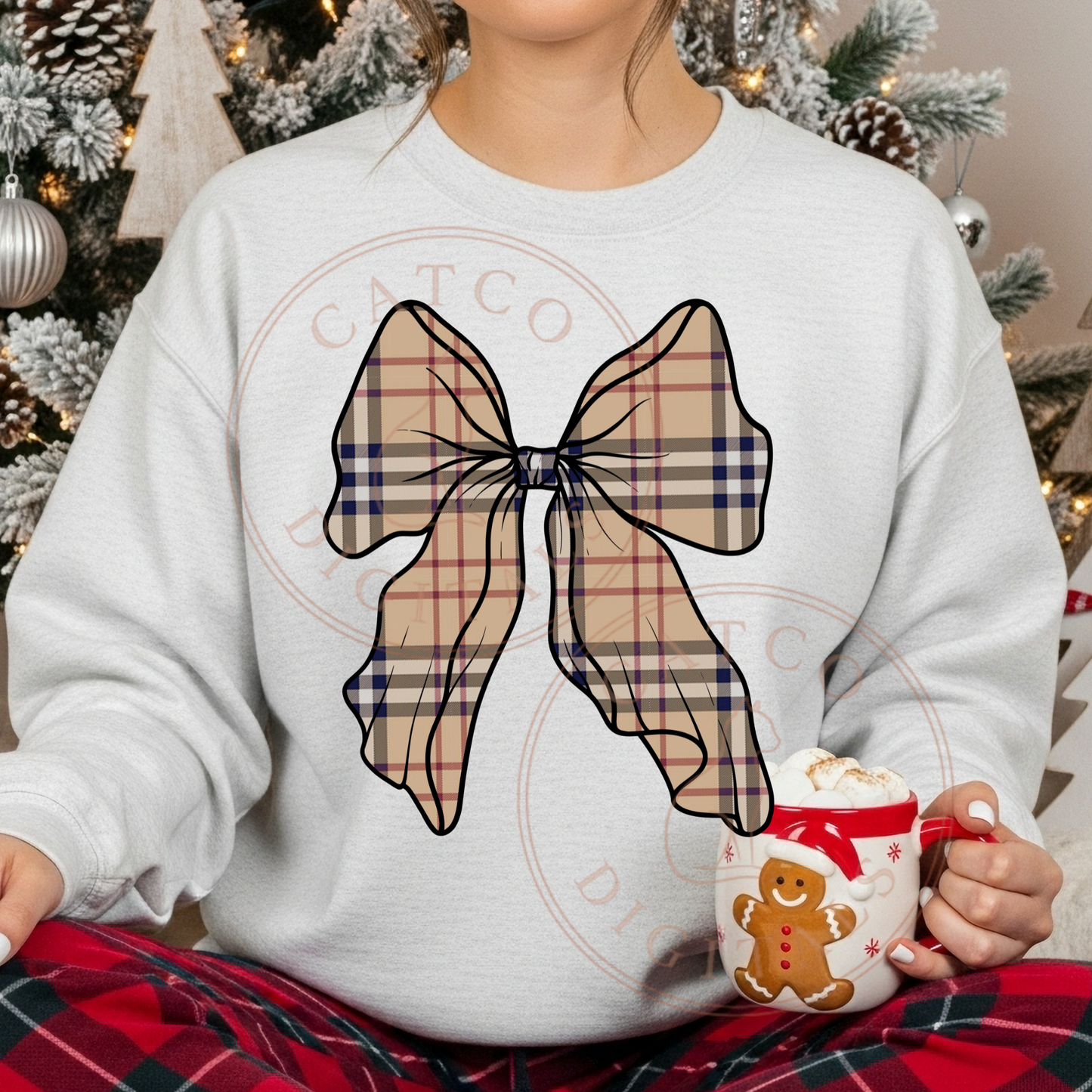 4057 - plaid bow