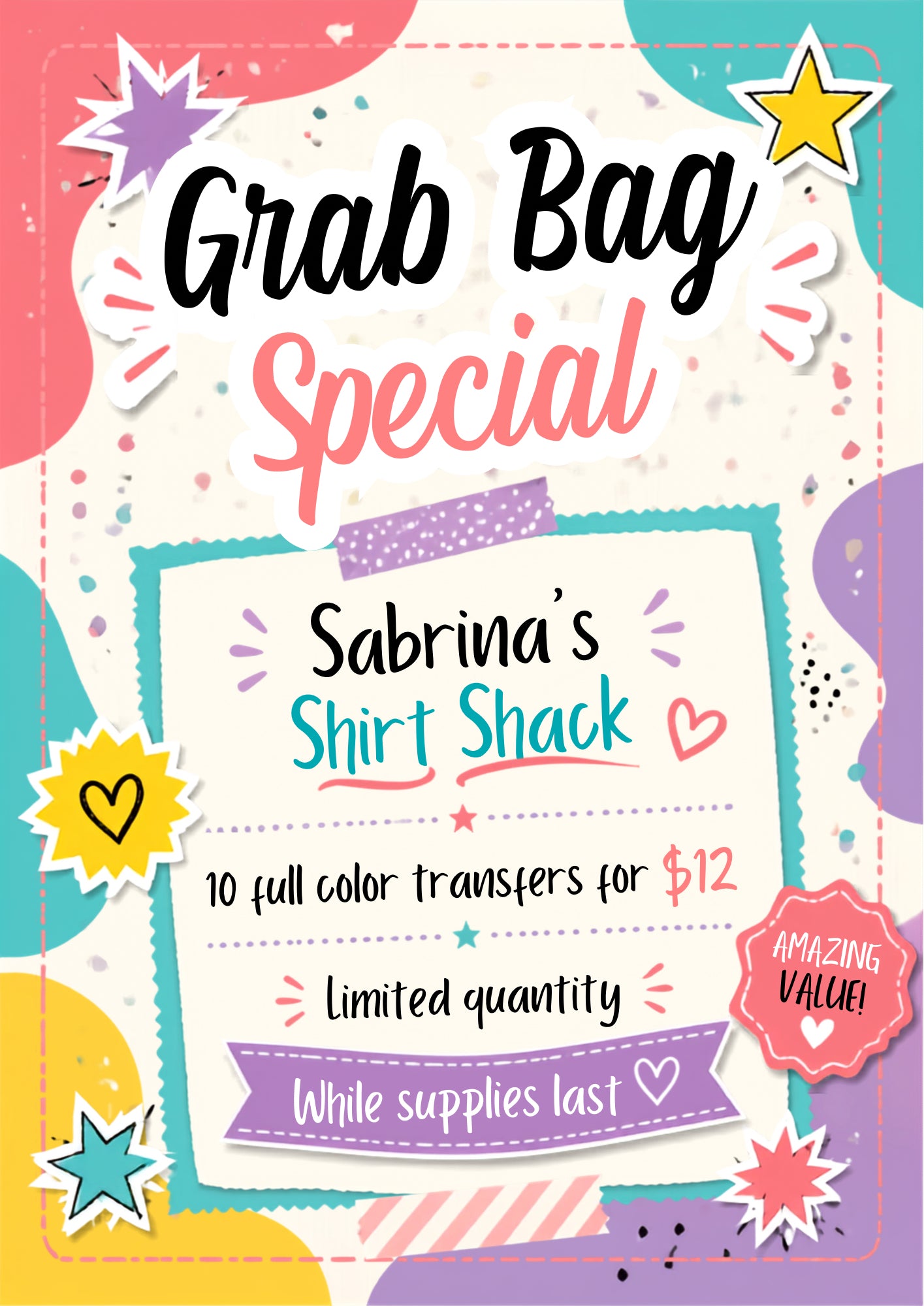 Full Color Transfer Grab Bag