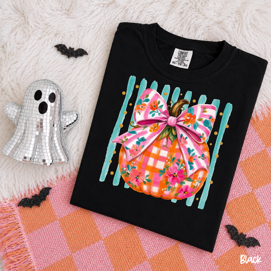 3839 - Floral Fall Pumpkin Stripped