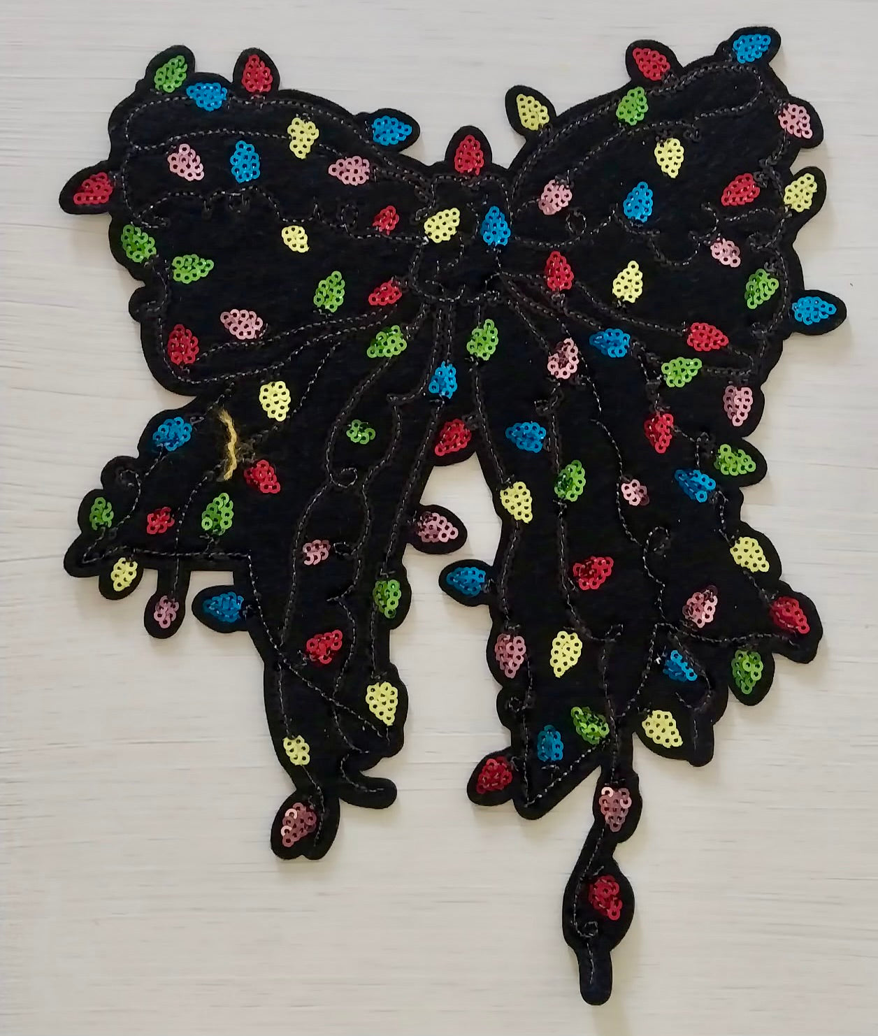 Holiday Light Bow Black