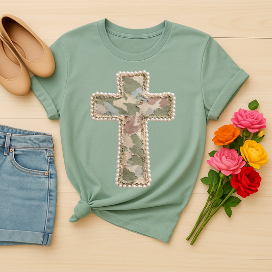 3403 - Camo Pearl Cross