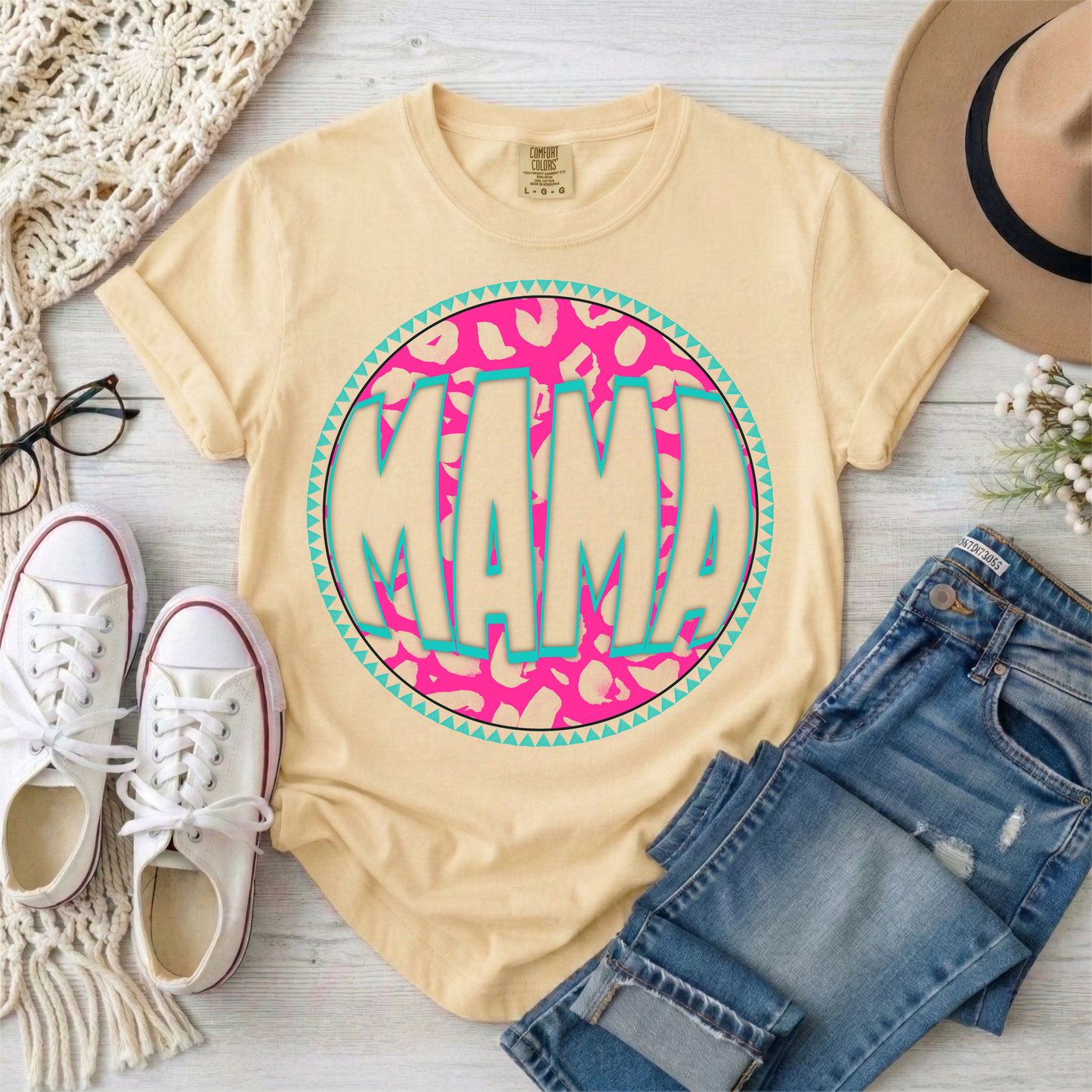 3564 - MAMA Pink & Teal