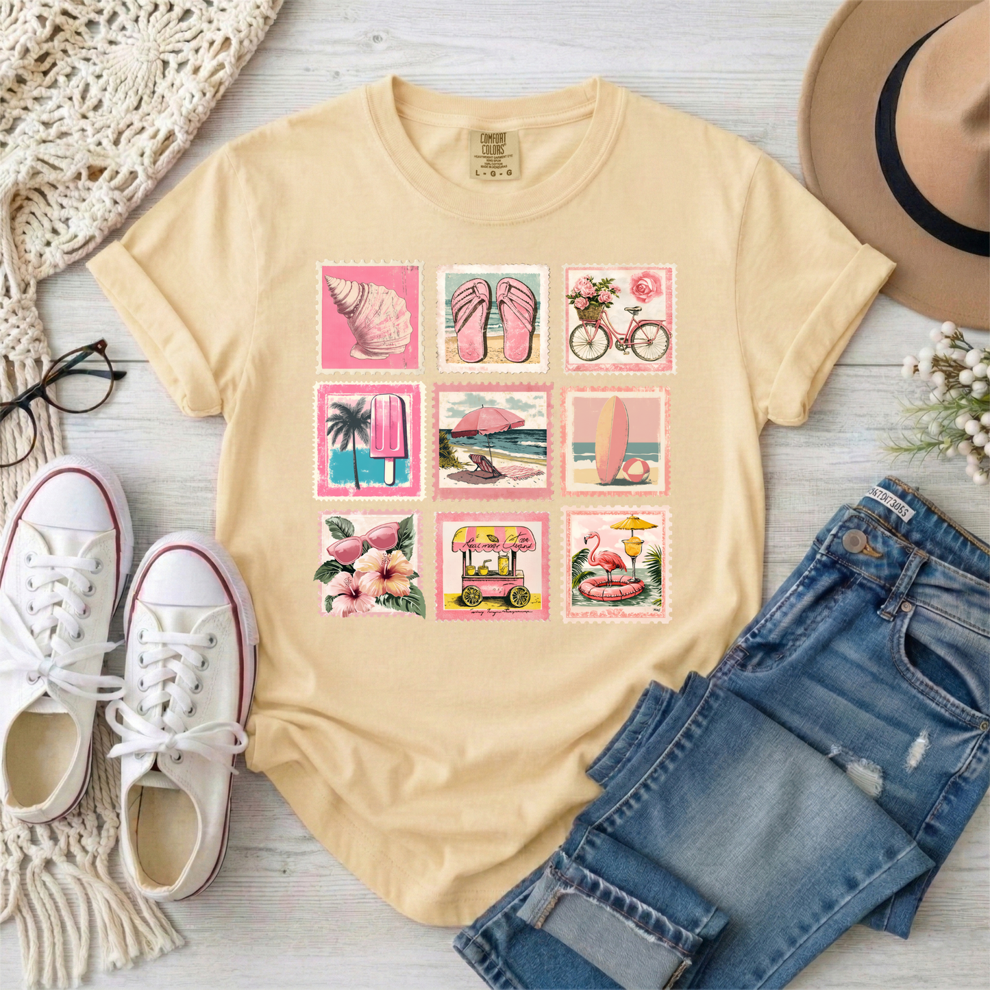 3658 - Vintage Postage Stamp Summer