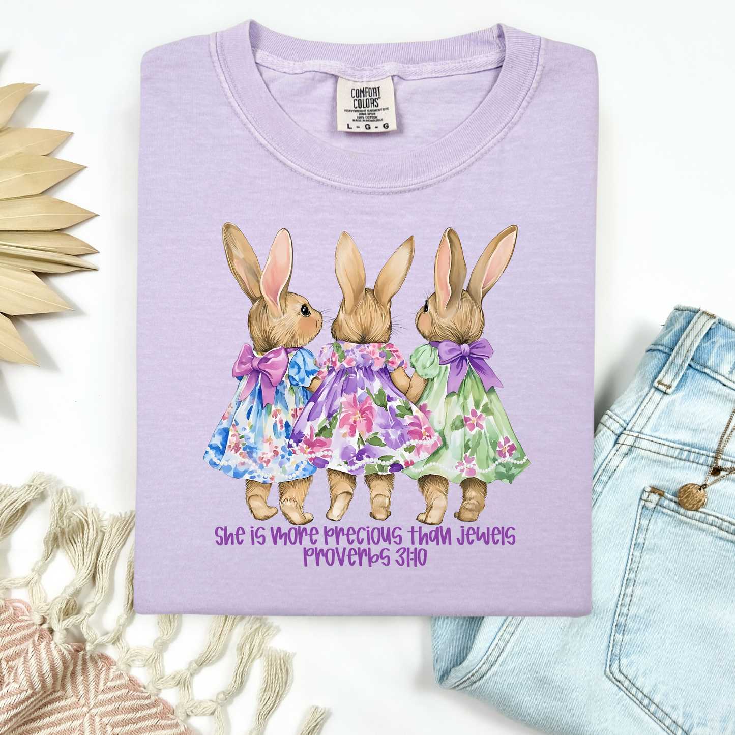 3281 - Bunnies - She is more Precious than Jewels