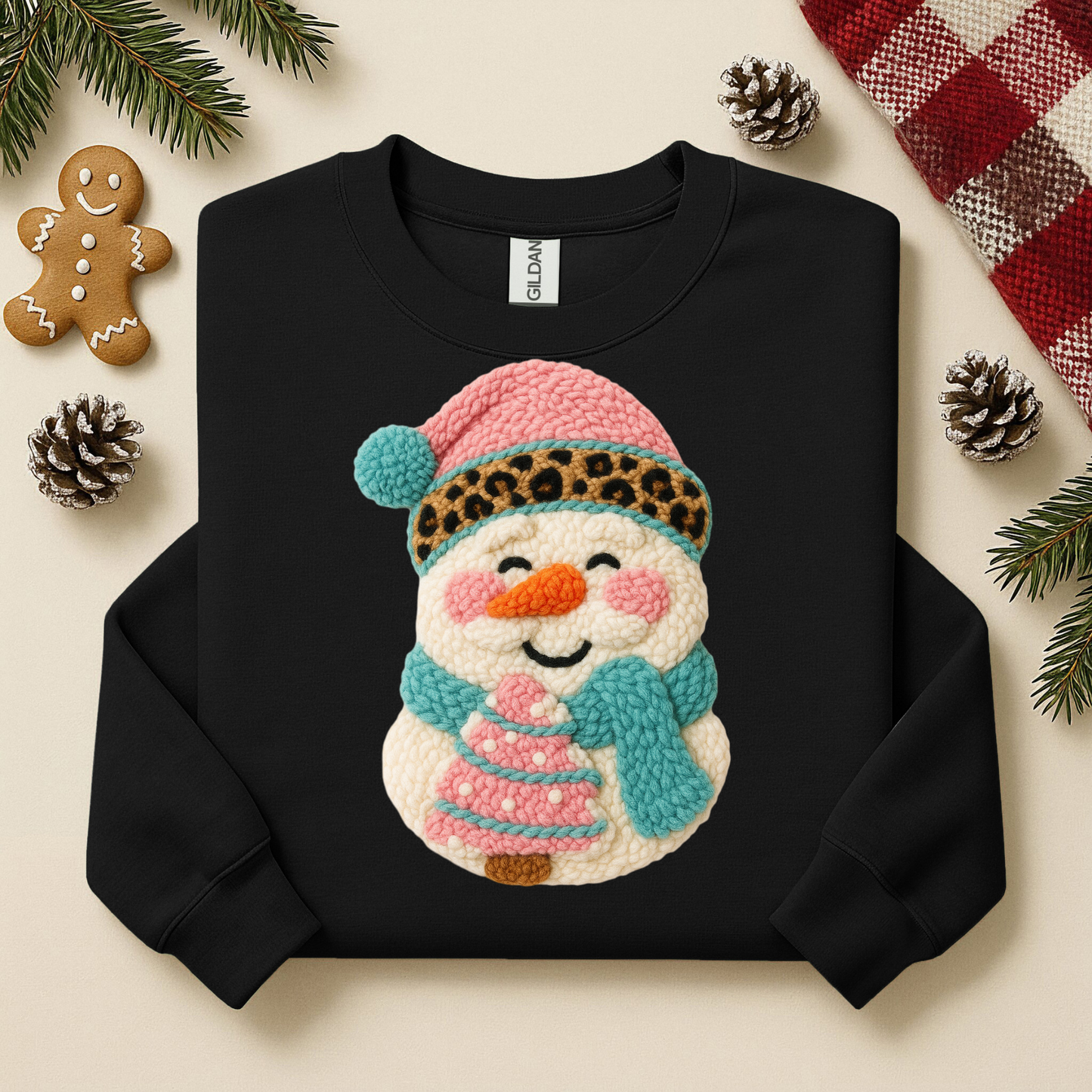 2005 - Pink & Teal Snowman