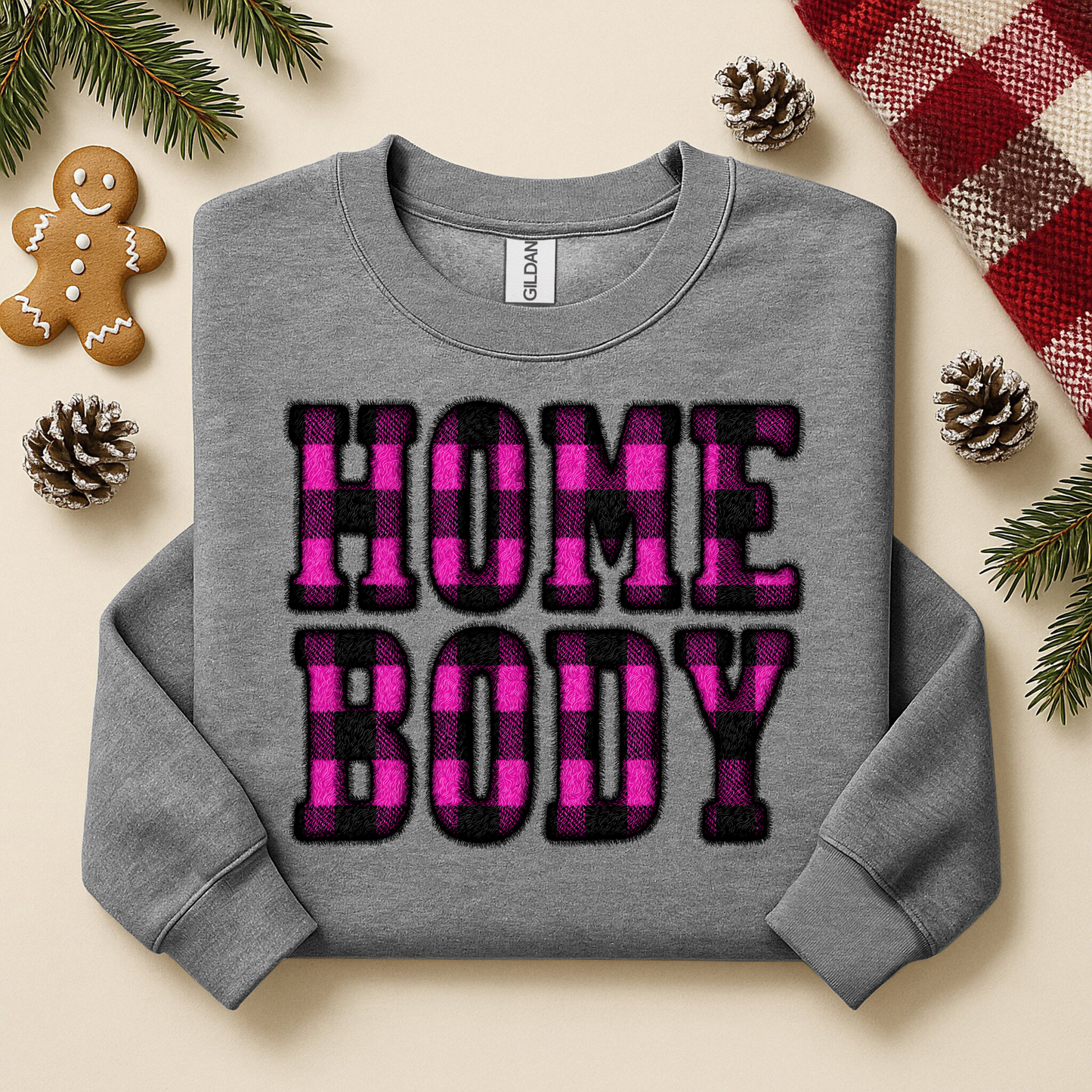 2083 - Homebody Pink Plaid