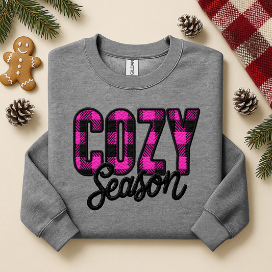 3065 - Cozy Season - Pink & Black Plaid