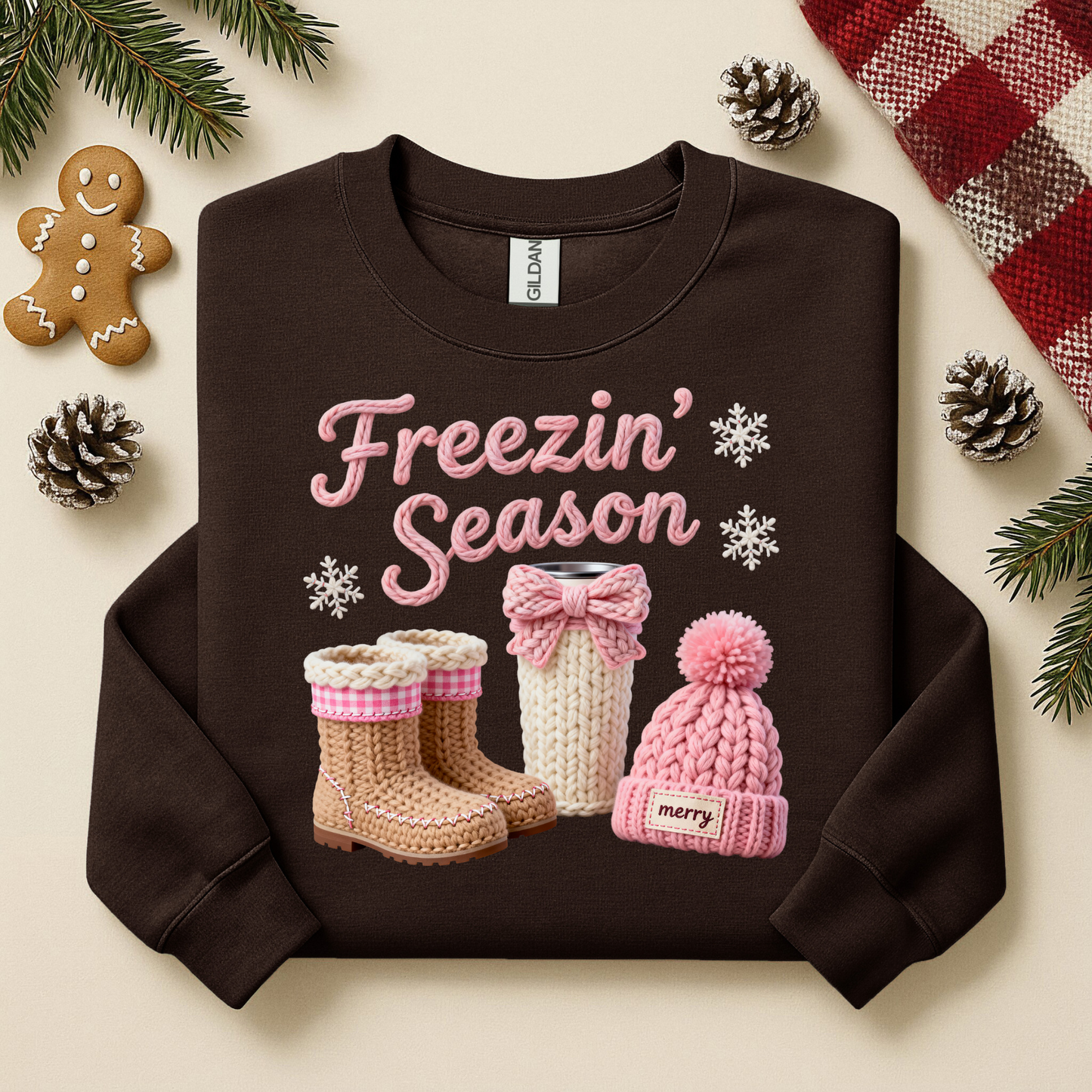 3100 - Freezing Season Yarn - Pink & Brown
