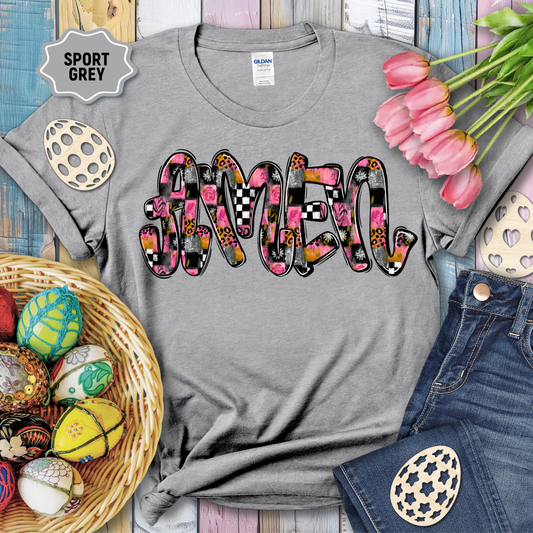 3498 - Amen - Orange, Pink &  Grey