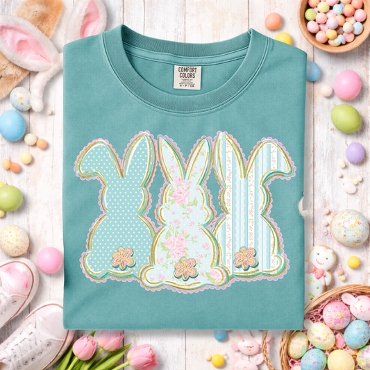 3390 - Triple Bunnies Preppy Style