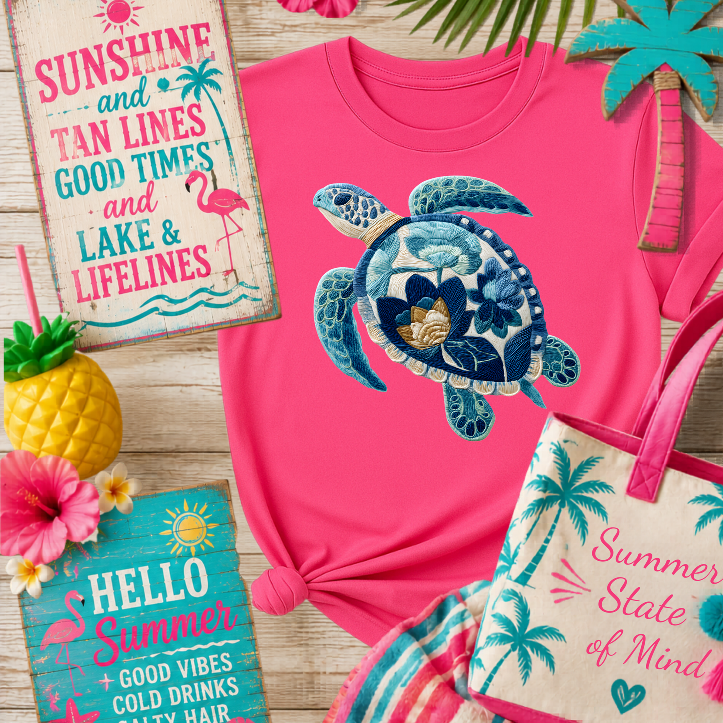 3709 - Faux Yarn Sea Turtle