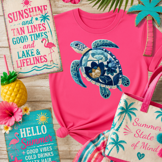 3709 - Faux Yarn Sea Turtle