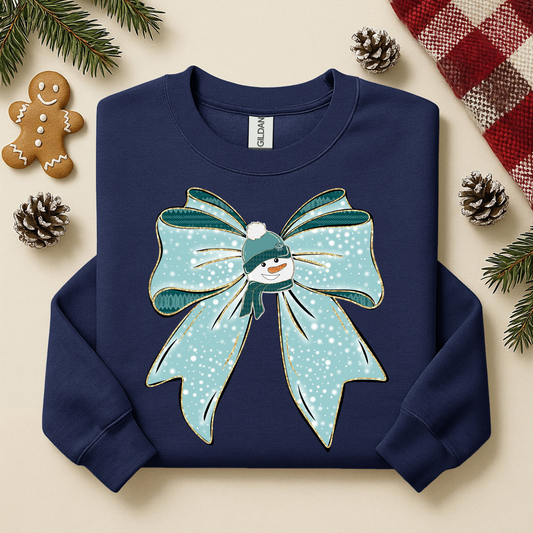 3041 - Winter Snowman Bow - Cat's Creation