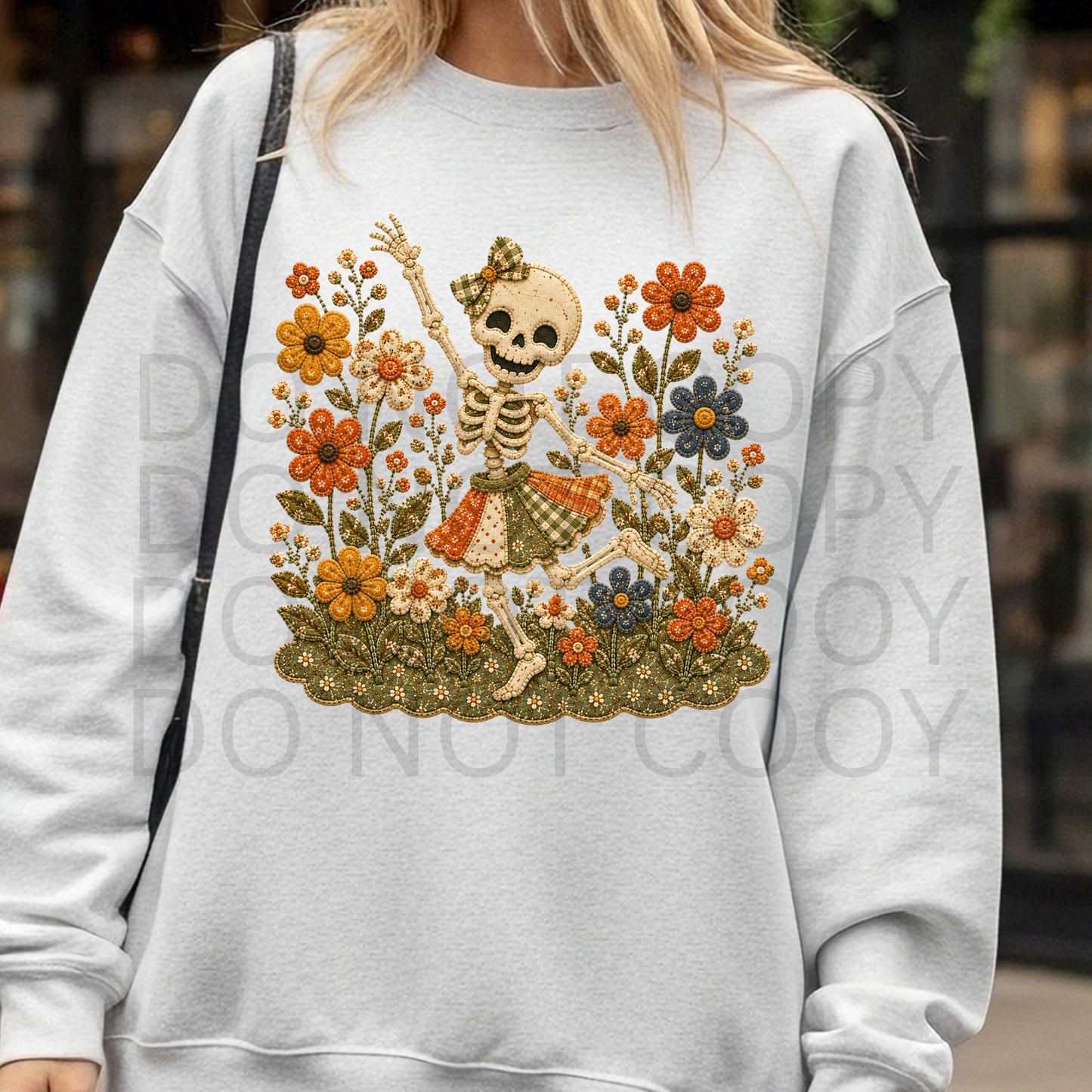 3983 - Patchwork Dancing Skelly