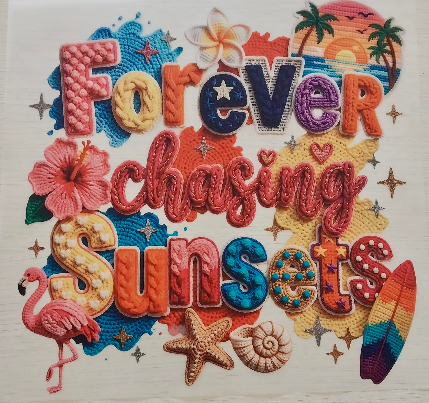 Forever Chasing Sunsets - Faux yarn