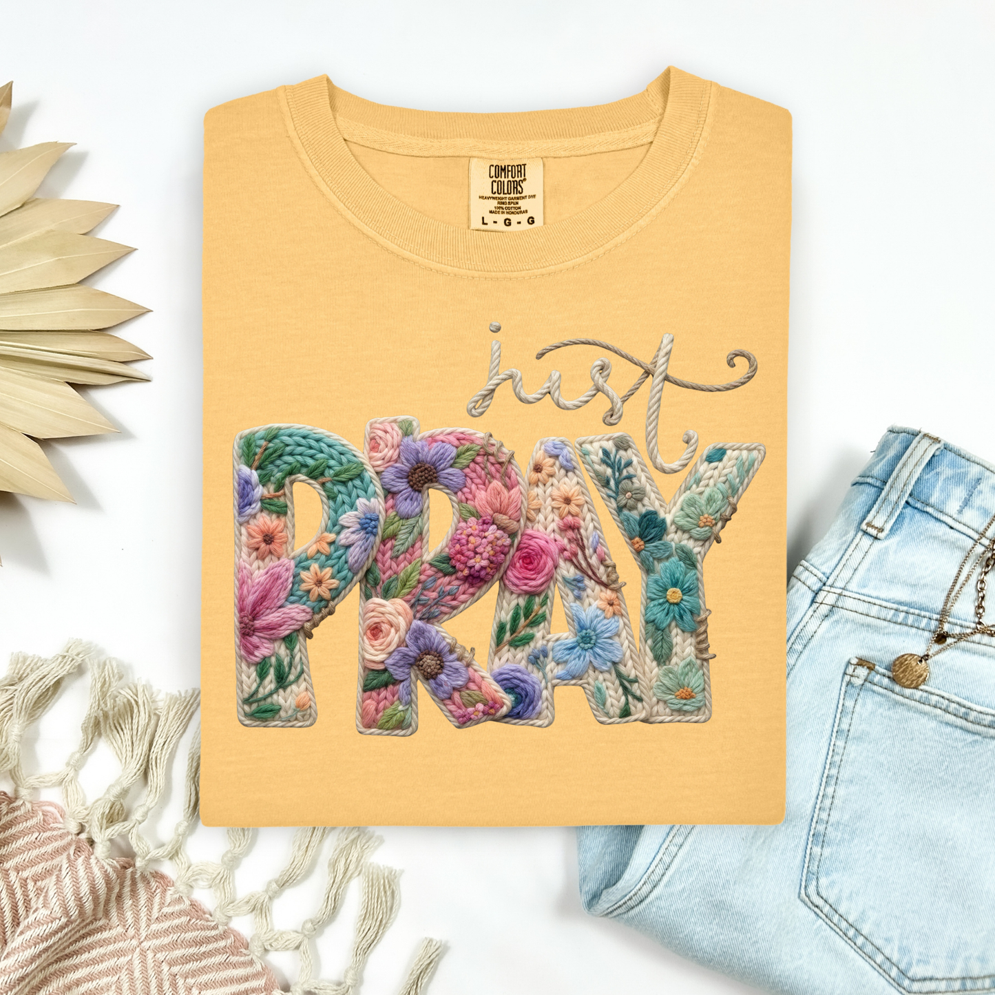 3245 - Just Pray - Faux Yarn