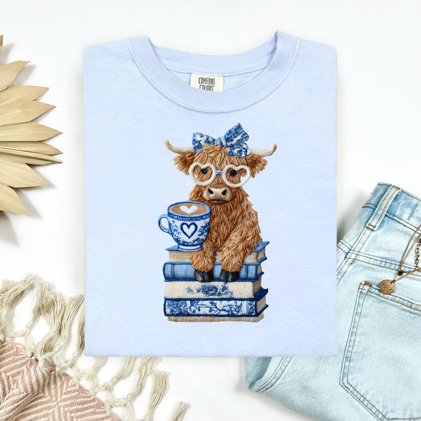 3246 - Book/Coffee Cow - blue