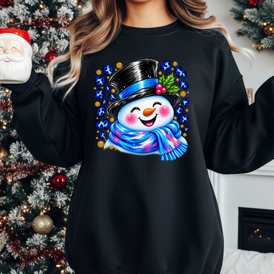 4240 - happy cheetah blue snowman ￼