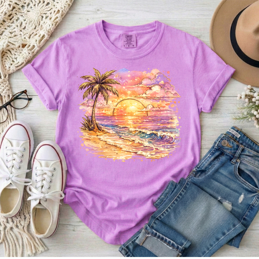 3634- Sunset Beach Scene