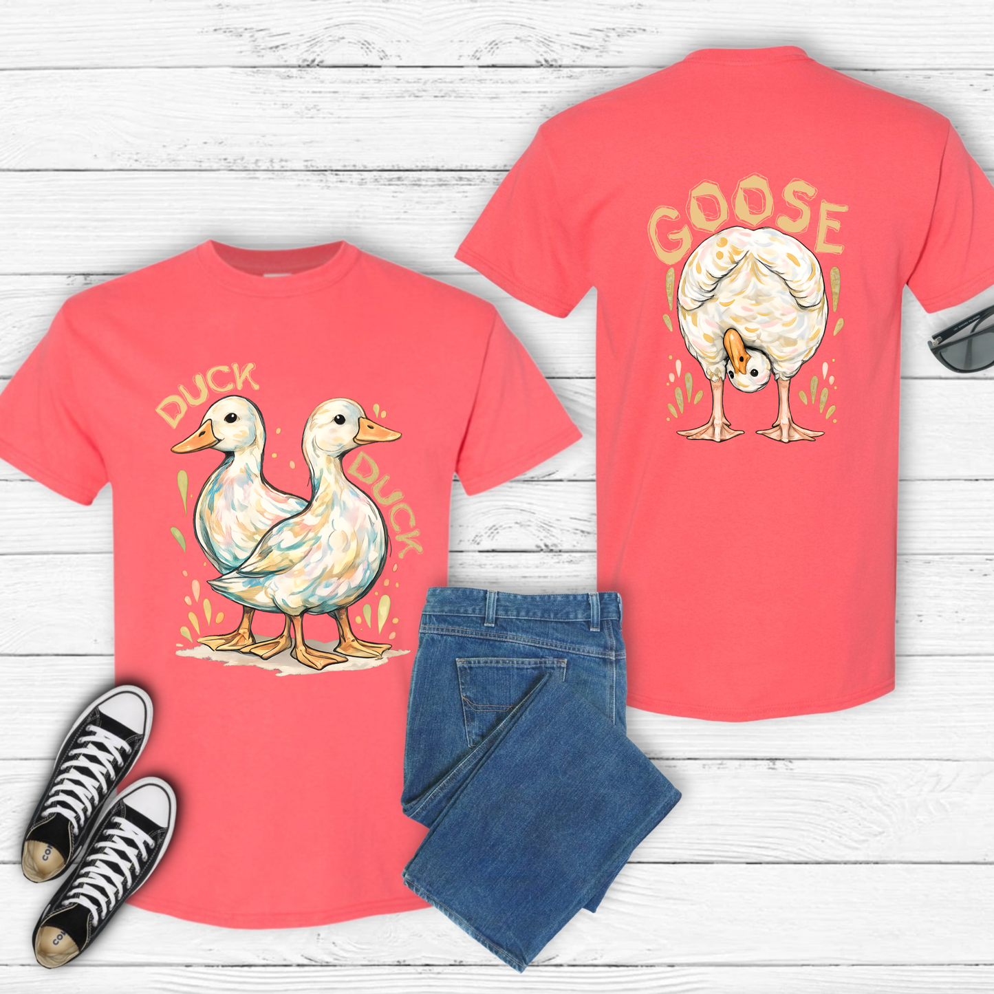 3734 - Duck Duck Goose - SET of 2 - Back & Front