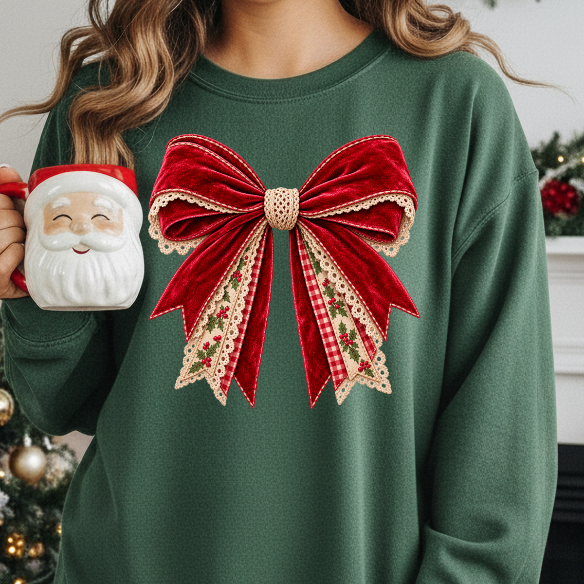 4235  - red velvet bow