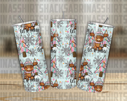 Hyland Cow - Let it Snow 20oz Tumbler