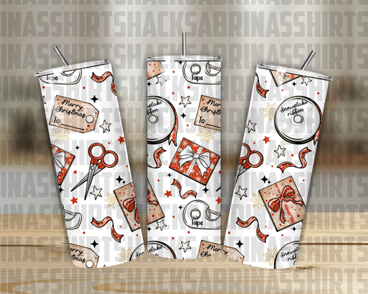 Christmas Wraping Paper 20oz Tumbler