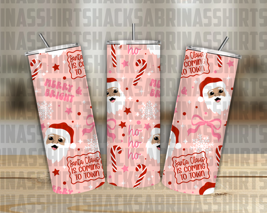 Pink Santa 20oz Tumbler
