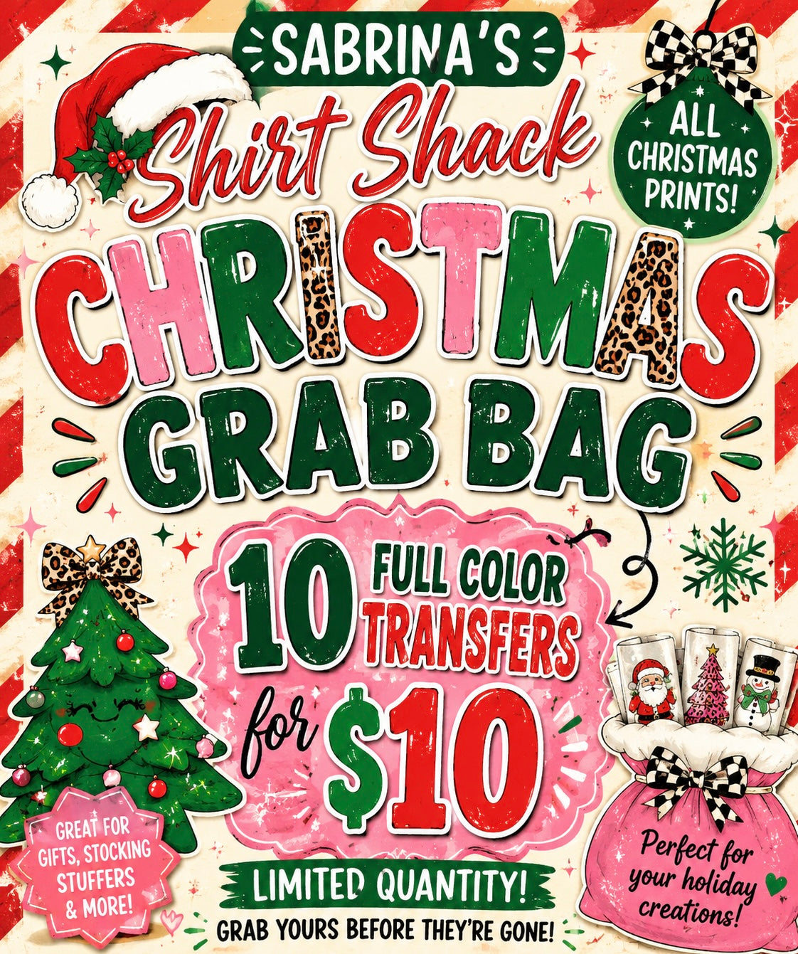 Christmas Full Color Transfer Grab Bag