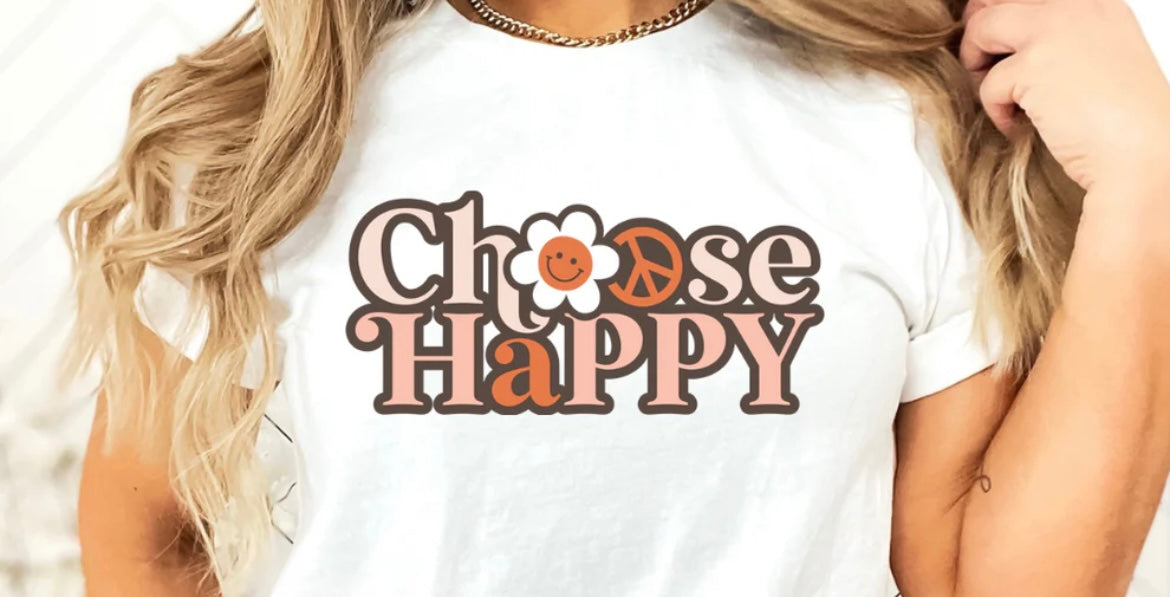 CHOOSE HAPPY - Peach