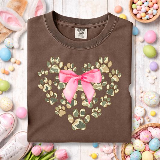 3370 - Camo Paw Heart