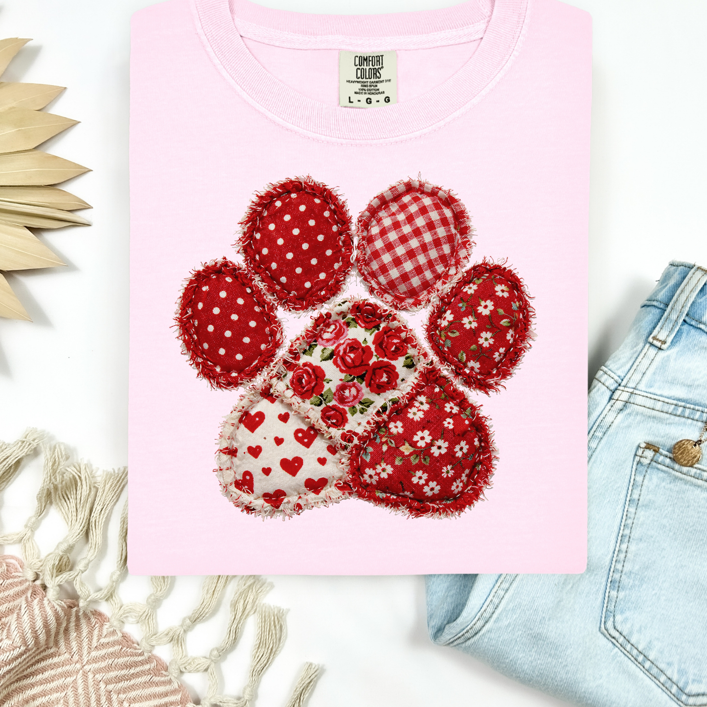 3270 - Red Quilted Paw