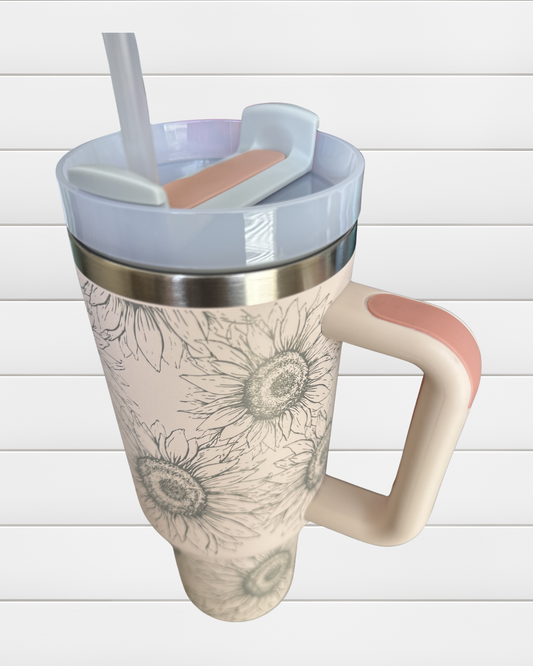 Etched 40oz Tumbler - Color Shown in Image