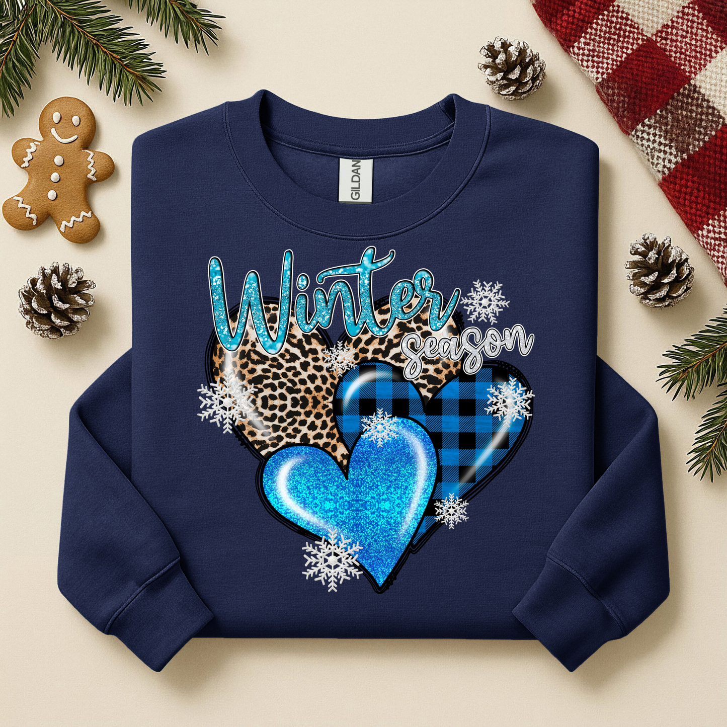 3079 - Winter Season Hearts